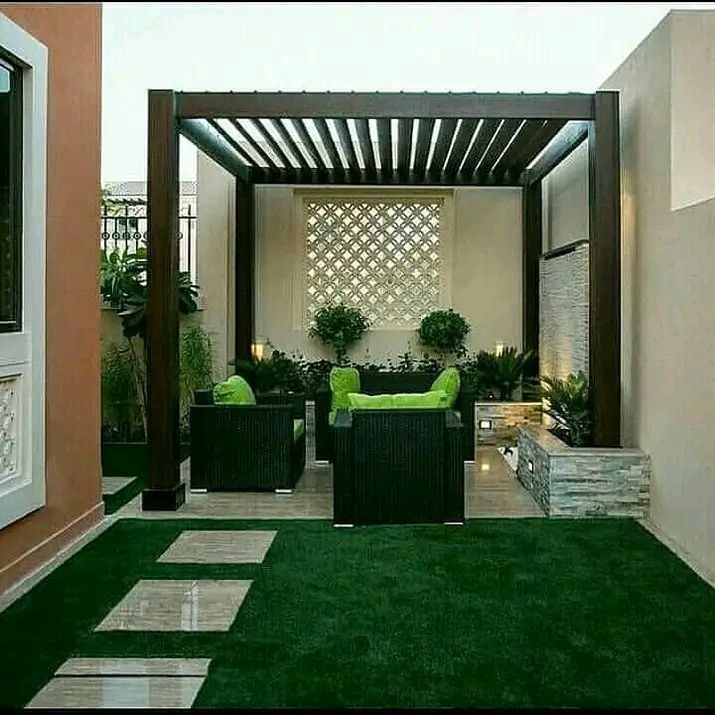 برجولات مع أرفف كتب