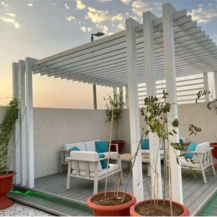 برجولات مع مظلات قماش