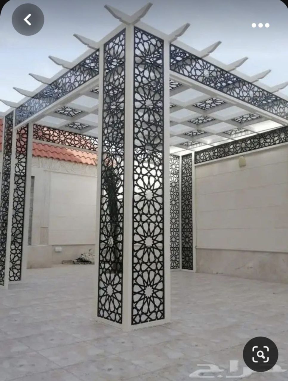 برجولات مع مظلات متحركة