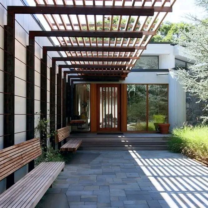 برجولات مع أثاث من الألومنيوم